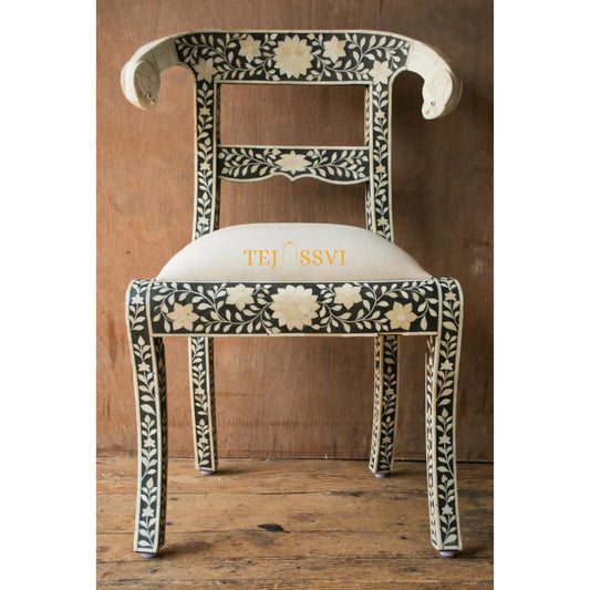 Bone Inlay Goat Head Chair | Bone Inlay chair | Modern Luxury Furniture.
