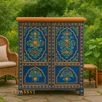 Wooden Hand Painted Sideboard and Luxury Furniture for Home Décor