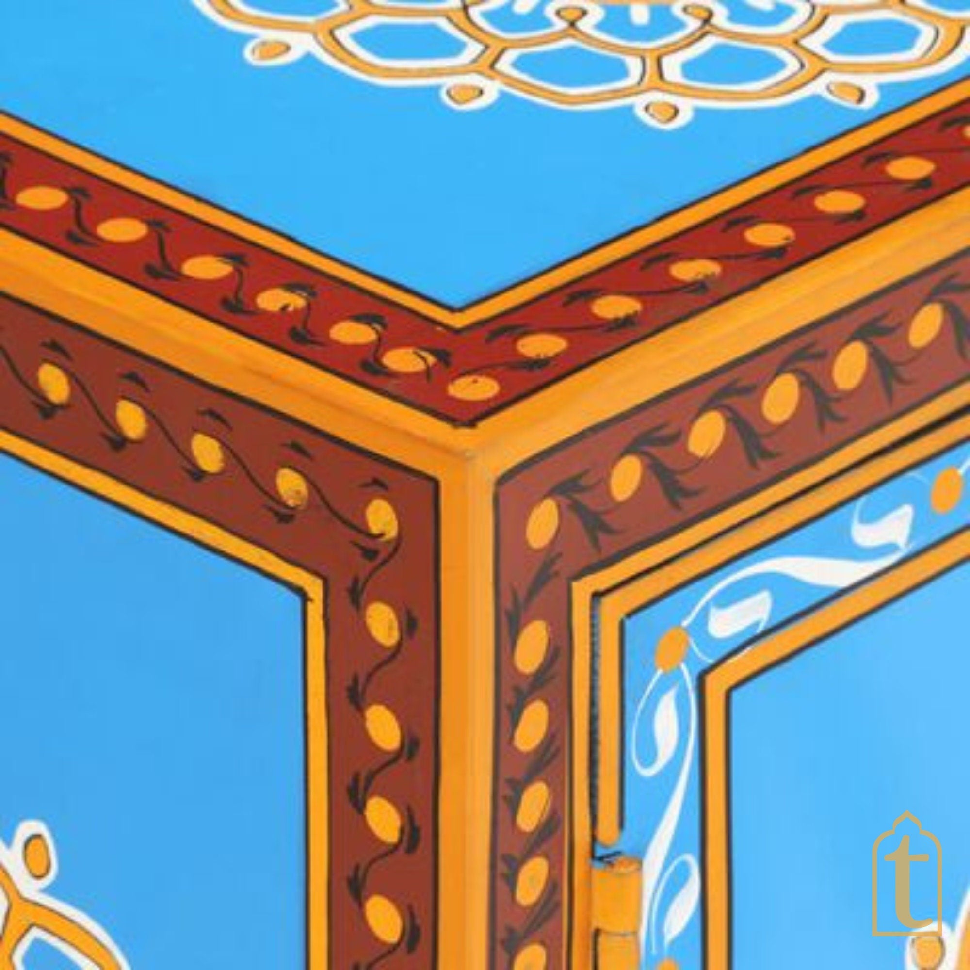 Handmade Painted Bedside Table / Bedside Cabinet with Hand Painting / Bedside Cupboard / Indian Painted Bedside Cabinet / Painted Bedside.