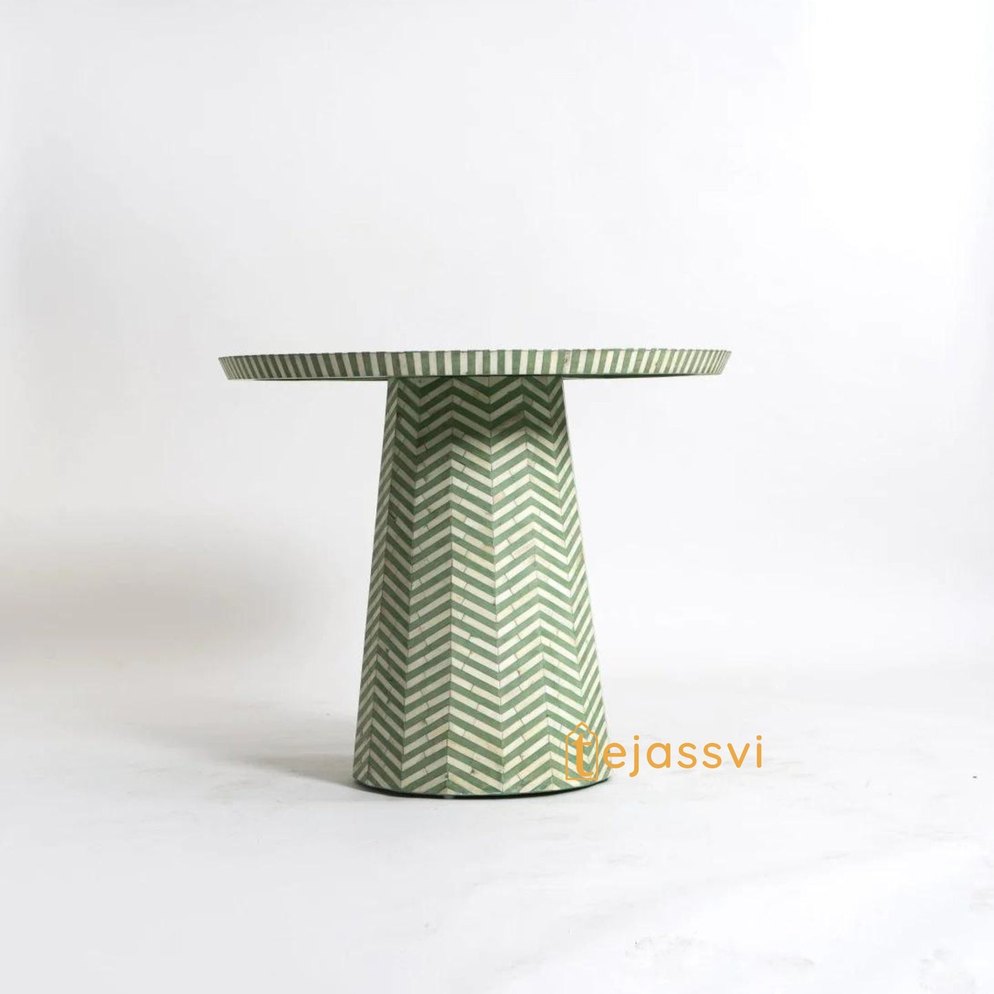 Handmade BONE INLAY Round Coffee Table, Wooden Dining TABLE, Round Center Table, Bone Inlay Furniture Cocktail Table,Modern Luxury furniture