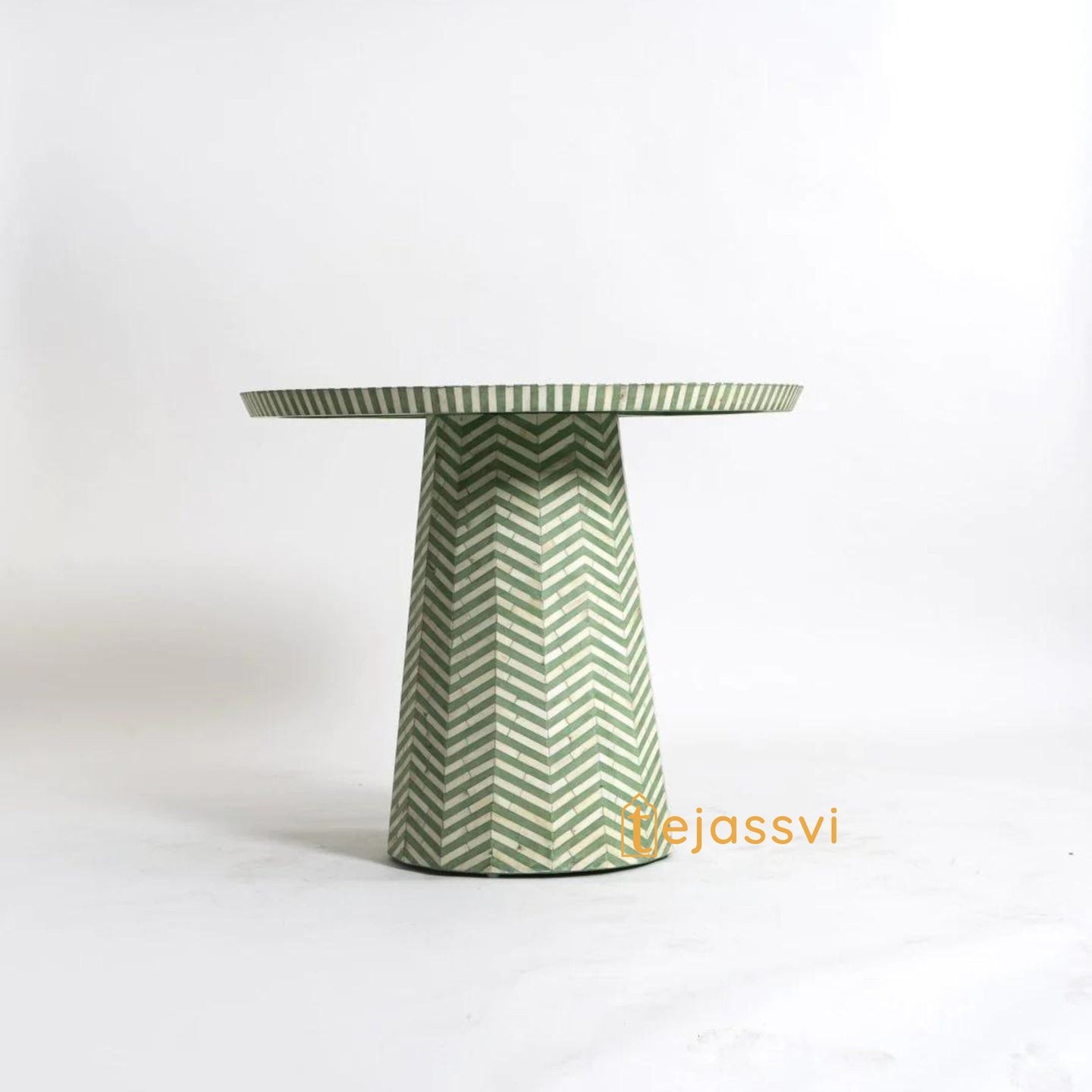 Handmade BONE INLAY Round Coffee Table, Wooden Dining TABLE, Round Center Table, Bone Inlay Furniture Cocktail Table,Modern Luxury furniture