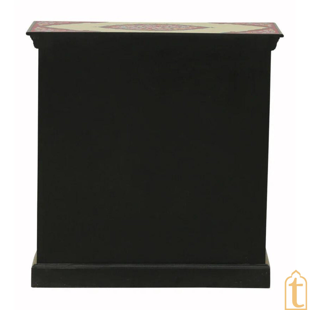 Hand-painted Wooden Chest of Drawers | Side Table | Chest of Drawers for Living Room / Traditional Side Table with Drawers / Wooden Furniture.