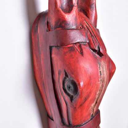 Wooden Horse Head Wall Hanging | Solid Wood Horse Head Wall Décor | Antique Wooden Horse Statue / Handmade Hand Carved Horse.