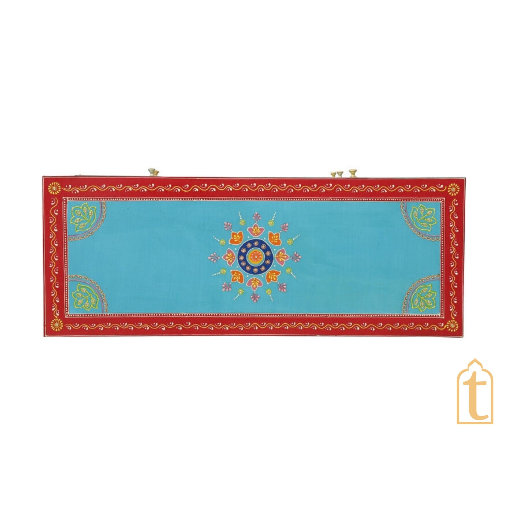 Wooden Indian Hand painted Wooden Chest of Drawers / Side Table / Chest of Drawers for Living Room | Traditional Side Table with Drawers.