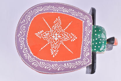 Elephant Stool Wood  Indian Hand Carving Wooden Elephant Coffee table Hand Made Embossed Painted Fine Work Home Decor Collectible Indian Art