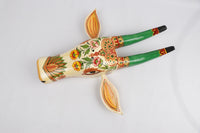 Wooden Painted Cow Head | Wooden Wall Hanging Bull | Nandi Head Mask Wall Décor. . Ethnic Indian Rajasthani Art.