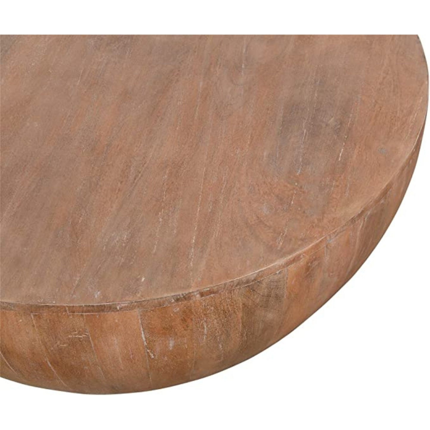 Wooden Center Table/ Barrel Coffee Table Rustic Round Coffee Table for Farm House Wood Cocktail Table Handmade wooden drum table.