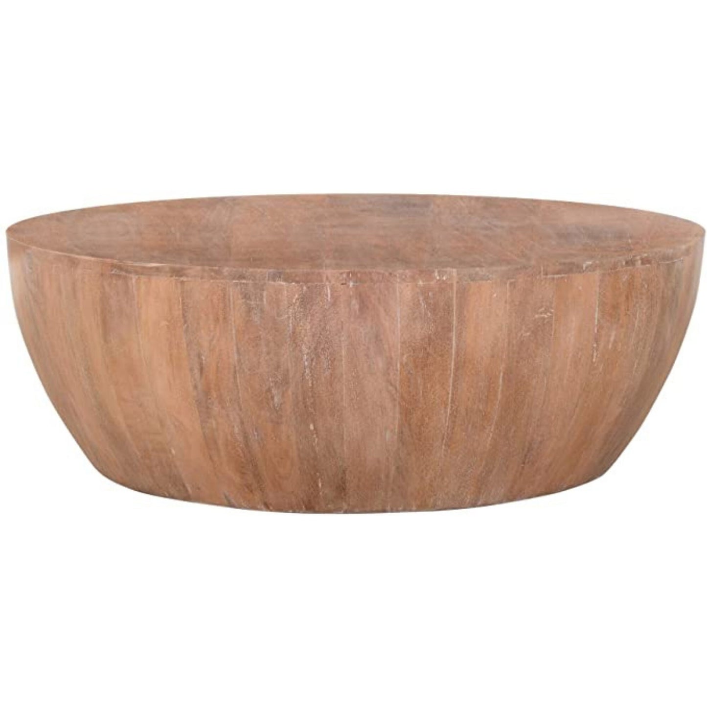 Wooden Center Table/ Barrel Coffee Table Rustic Round Coffee Table for Farm House Wood Cocktail Table Handmade wooden drum table.