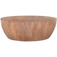 Wooden Center Table / Wooden Coffee Table Drum Round Coffee Table for Farm House Wood Cocktail Table Handmade wooden Drum Table.