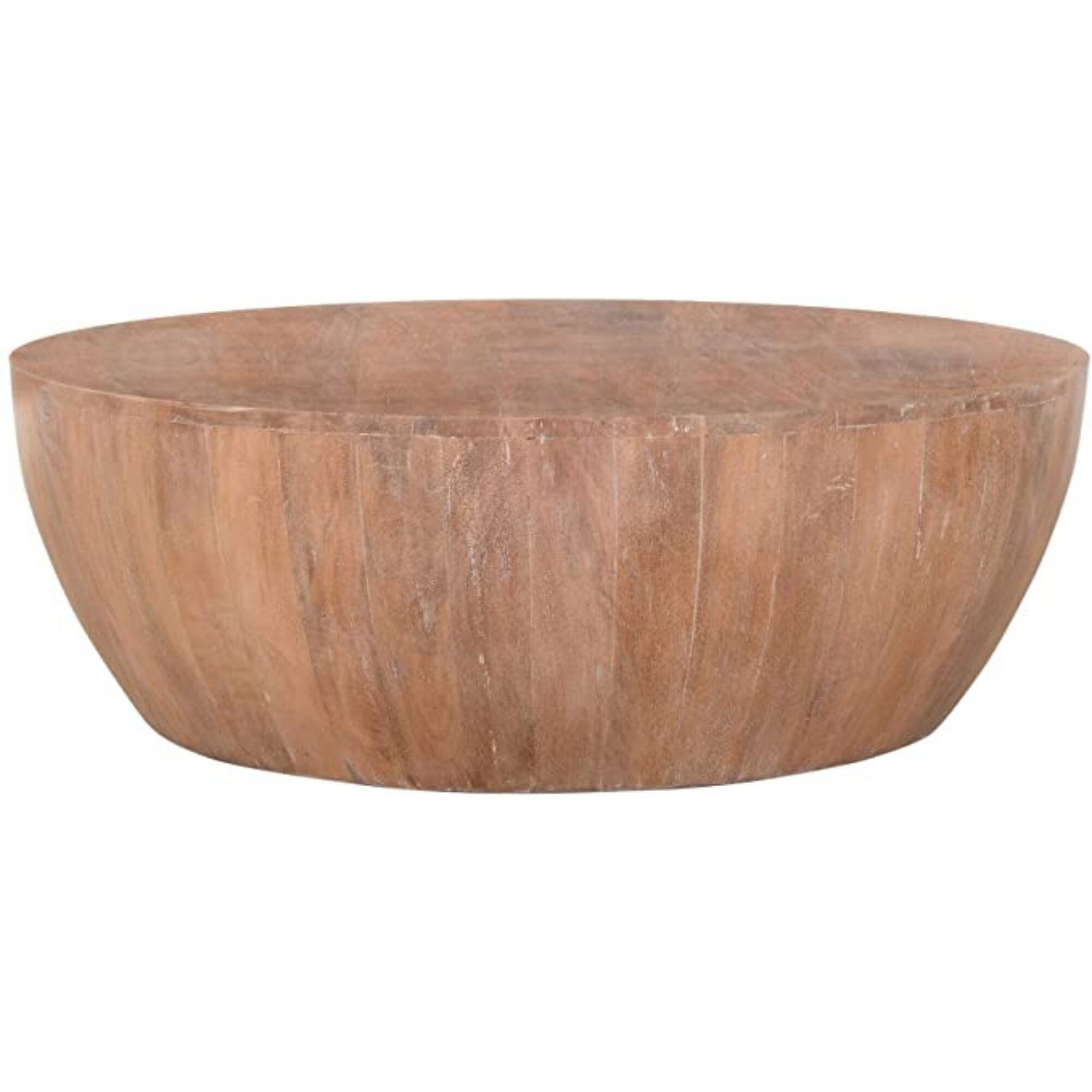 Wooden Center Table / Wooden Coffee Table Drum Round Coffee Table for Farm House Wood Cocktail Table Handmade wooden Drum Table.