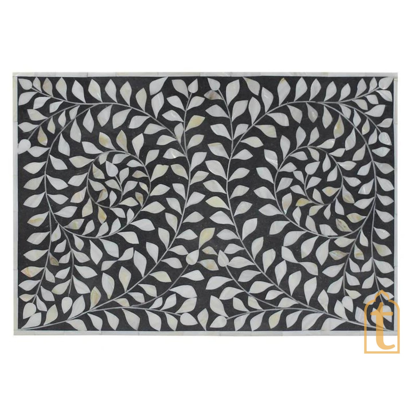 Wooden Handmade Bone Inlay Chest of 3 Drawer, Buffet, Bone Inlay Bedside Wooden Modern Floral Bedside /Side table /Nightstand 3 Drawer .