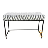Handmade Bone Inlay 2 Drawer Console Table  | Study Table | Bone Inlay Side Table | Bone Inlay End Table / Bone Inlay Drawer Chats / Side Table
