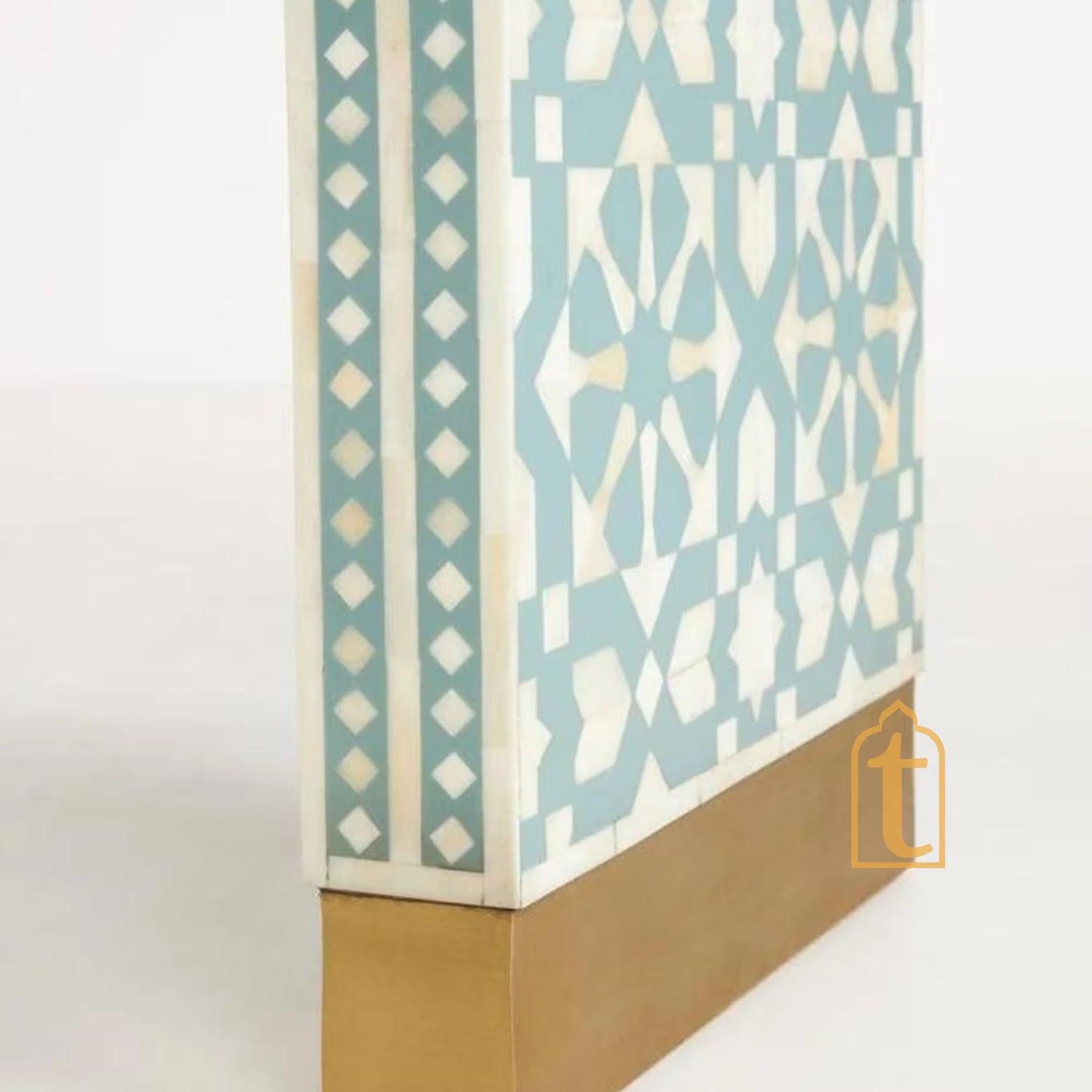 Handmade Bone Inlay Wooden  Waterfall/Moroccan design Bone Inlay Console Table/ Laptop Table living room, bone inlay console/Desk/ for lobby