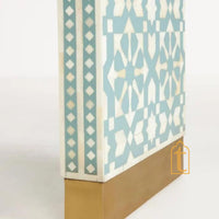 Handmade Bone Inlay Wooden Waterfall / Moroccan Design Bone Inlay Console Table / Laptop Table living Room / Bone Inlay Console / Bone Inlay Desk for Lobby.