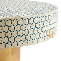 Wooden Waterfall Pattern Coffee Table / Bone Inlay Wooden Coffee Table / Wooden Furniture / Wooden Coffee Table / Bone Inlay Cocktail Table.