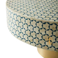 Wooden Waterfall Pattern Coffee Table / Bone Inlay Wooden Coffee Table / Wooden Furniture / Wooden Coffee Table / Bone Inlay Cocktail Table.