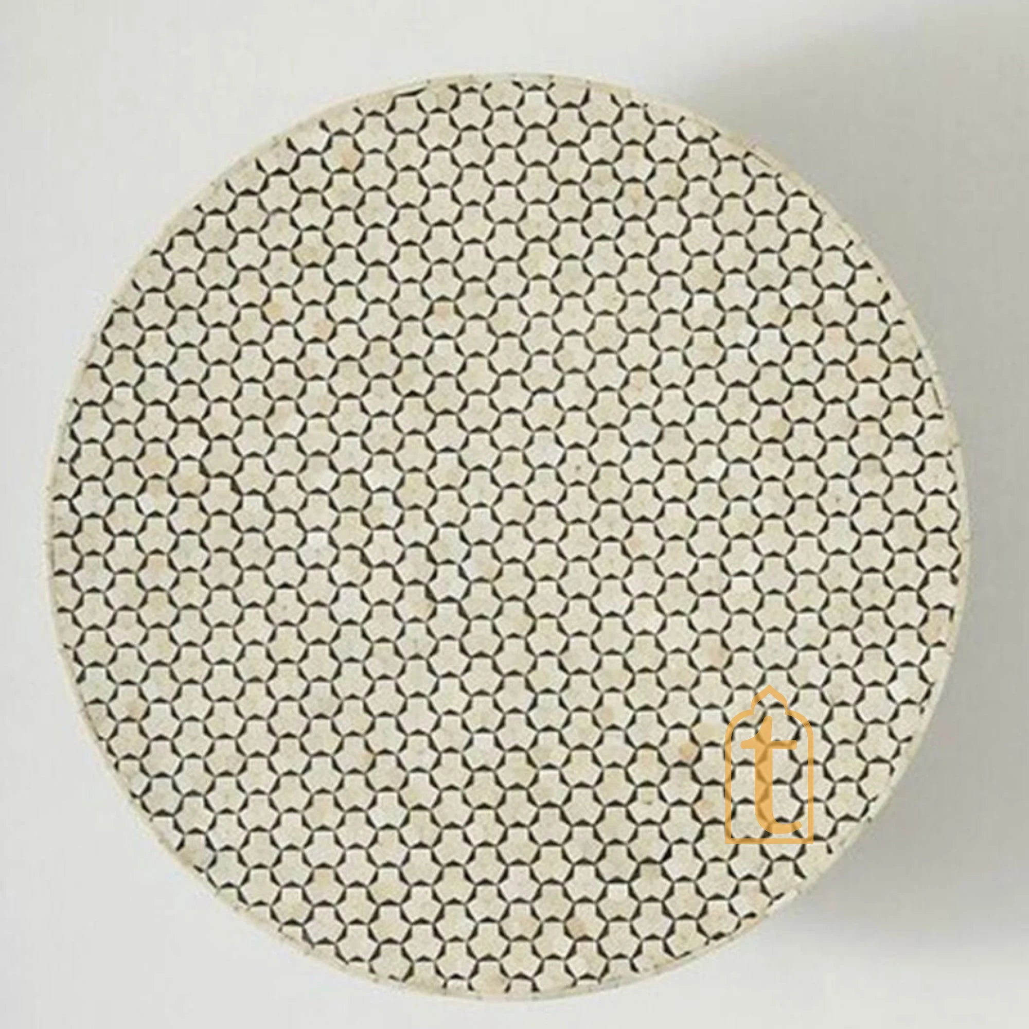 Bone Inlay Round Centre Table / Handmade Bone Inlay Coffee Table / Bone  Round Coffee Table / Bone Inlay Table / Round Coffee Table / Bone Inlay Cocktail Table.