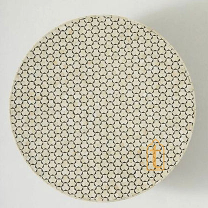Round Bone Inlay Centre Table/Handmade Bone Inlay Coffee Table/Center Table/Bone Inlay Table/Round Coffee Table/Bone Inlay Cocktail Table.