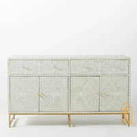 Bone Inlay Sideboard / Bone Inlay Buffet / Bone Inlay Cabinet / Storage Unit / Bone Moroccan Inlay 2 Drawers  /Bone Inlay Chest of Drawers / Bone Inlay Dresser.