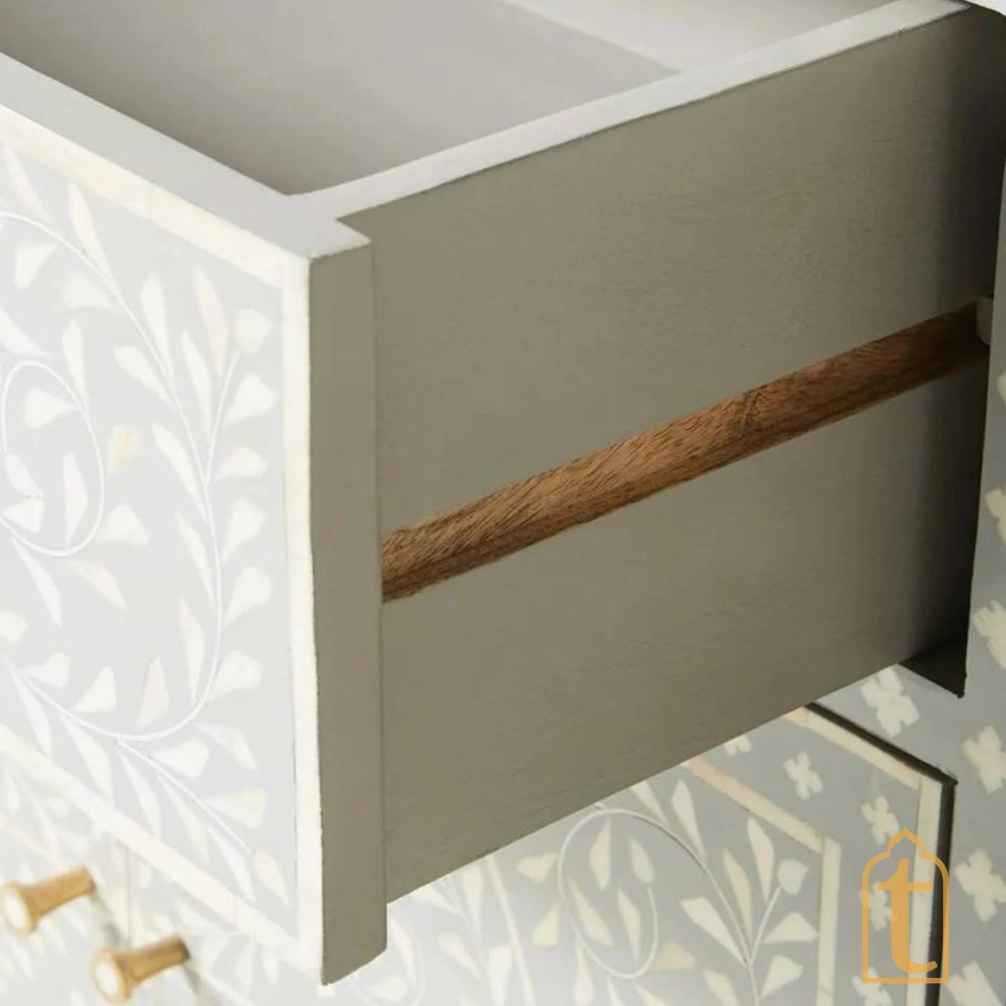 Bone Inlay Sideboard/Bone Inlay Buffet Table, Cabinet Table,Storage Unit,Bone Moroccan Inlay 2 Drawers, Chest of Drawers,Bone Inlay Dresser,