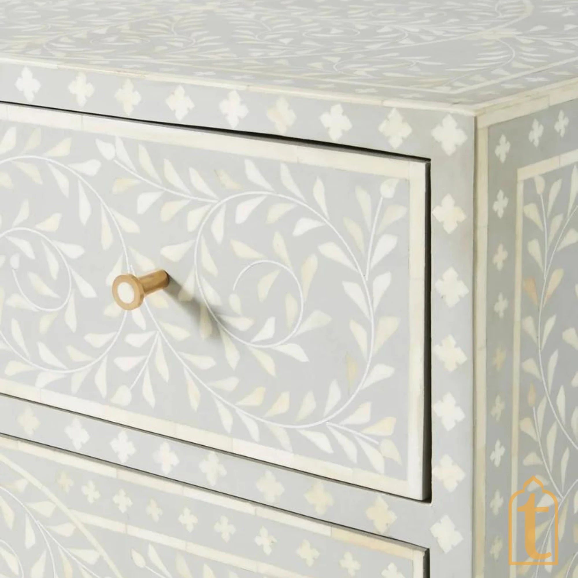 Bone Inlay Sideboard / Bone Inlay Buffet / Bone Inlay Cabinet / Storage Unit / Bone Moroccan Inlay 2 Drawers  /Bone Inlay Chest of Drawers / Bone Inlay Dresser.