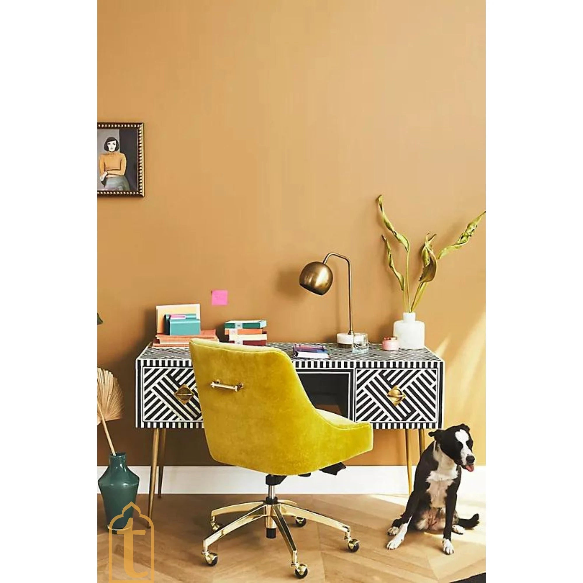 Bone inlay Work Desk | Laptop table | Console Table | Home and Office Furniture / Bone Inlay laptop Table / Wooden Furniture.