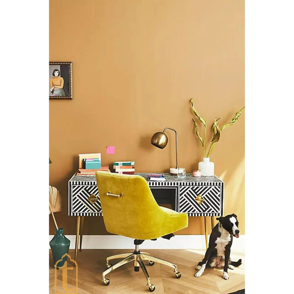 Bone inlay Work Desk | Laptop table | Console Table | Home and Office Furniture / Bone Inlay laptop Table / Wooden Furniture.