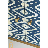 Bone Inlay Optical Media Console, Bone Inlay Optical TV Unit / Bone Inlay Entertainment Unit For Living Room.