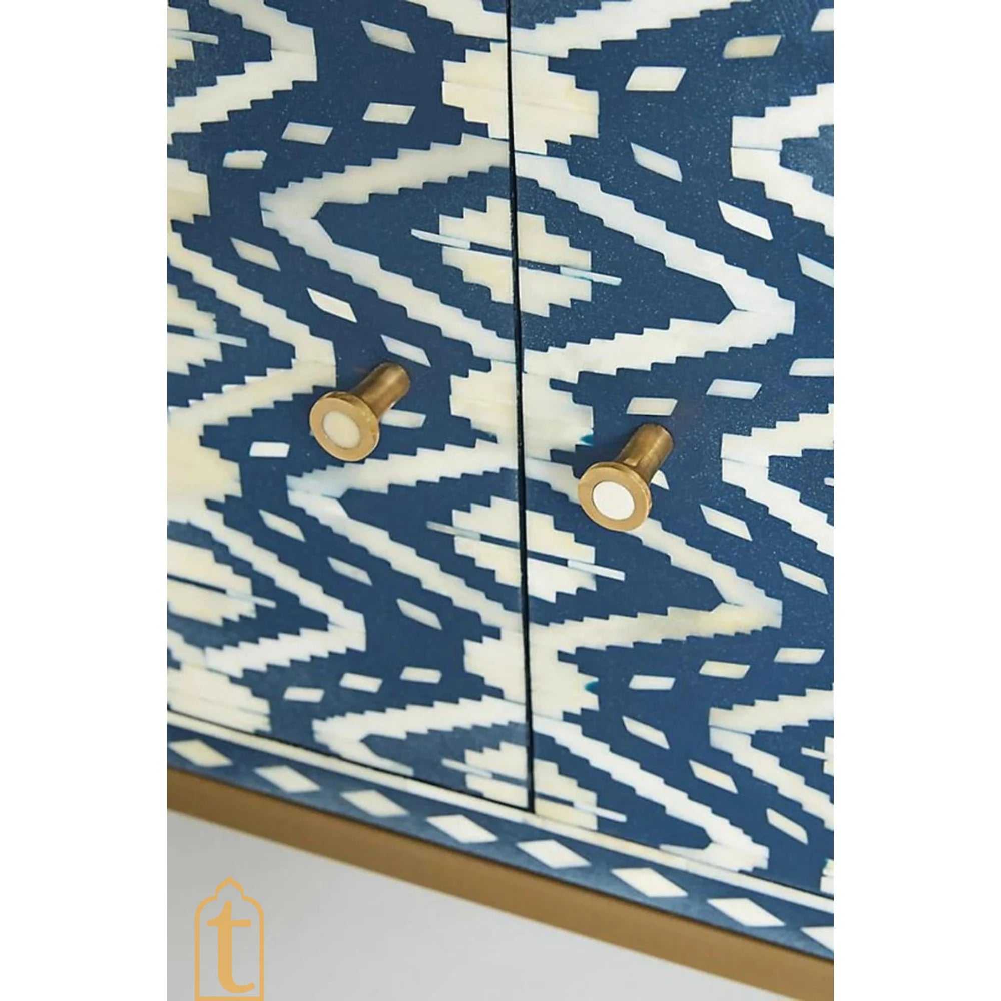 Bone Inlay Optical Media Console, Bone Inlay Optical TV Unit / Bone Inlay Entertainment Unit For Living Room.