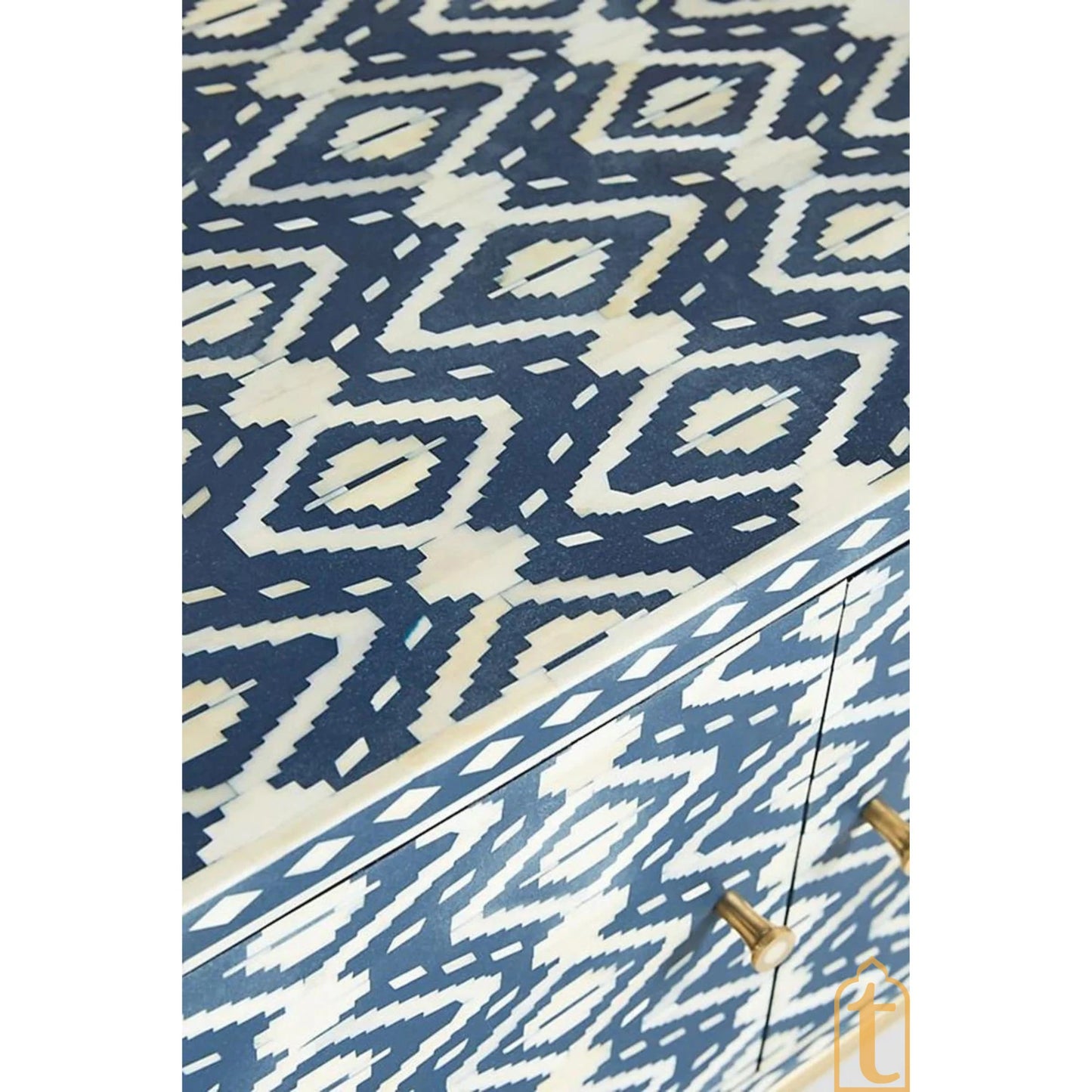 Bone Inlay Optical Media Console Ikat, Bone Inlay optical TV Unit , Bone Inlay Entertainment Unit For Living Room