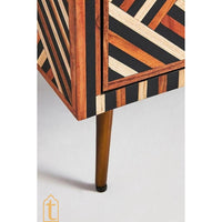 Bone Inlay Console / Bone Inlay Chest of Drawers / Bone Inlay Storage Unit / Bone Inlay Rani Sideboard With Brass Base / Media Console / Wood Media Cabinet.
