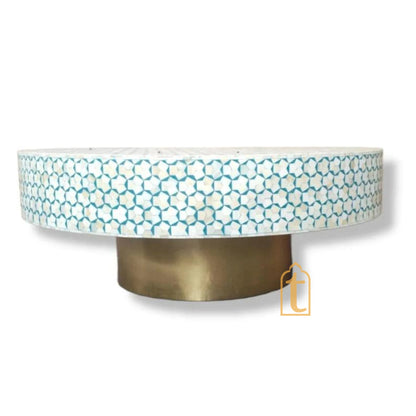 Wooden  Modern Striped Pattern Coffee Table/Bone Inlay Wooden Coffee Table/Wooden Furniture/Rectangle CoffeeTable/Bone Inlay Cocktail Table