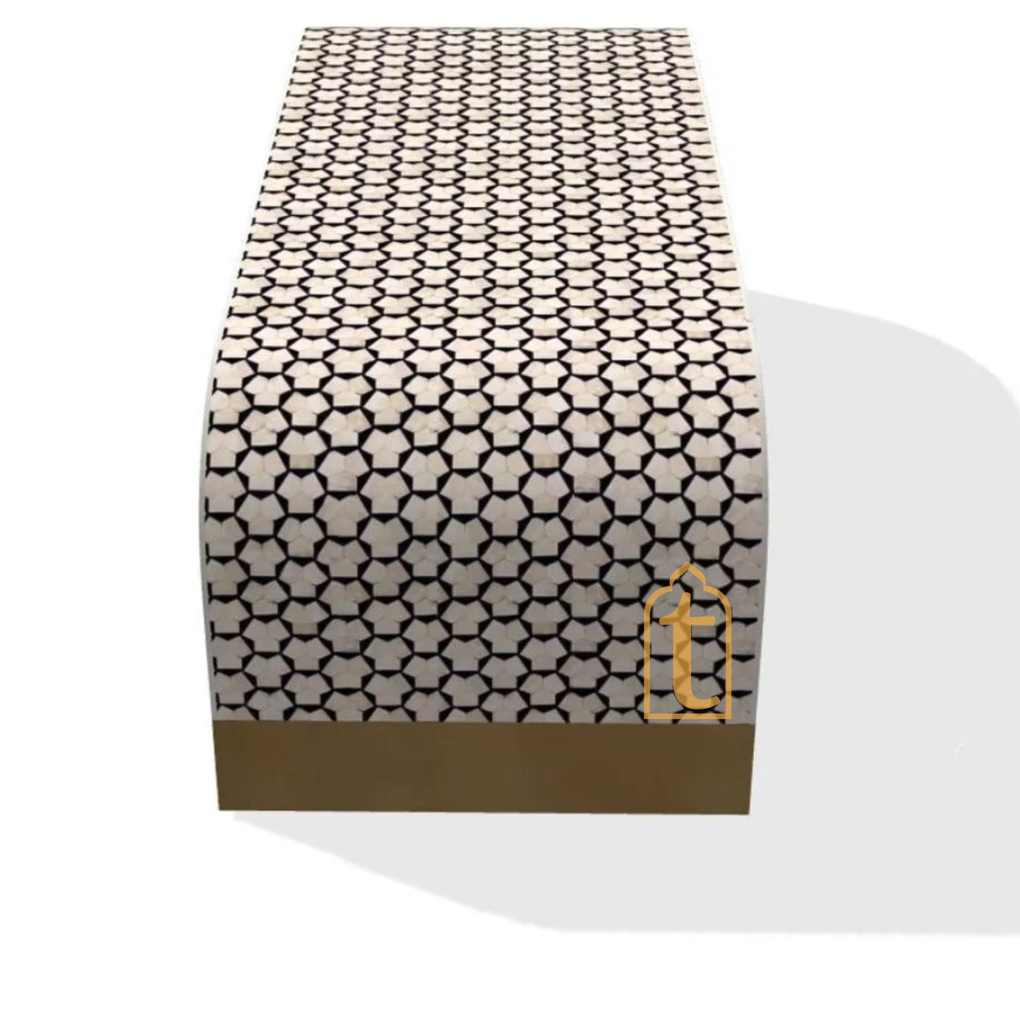 Bone Inlay Waterfall Moroccan Design Console, Bone Inlay Furniture- Bone Inlay Waterfall Coffee Table, Bone Inlay Center Table Laptop table.