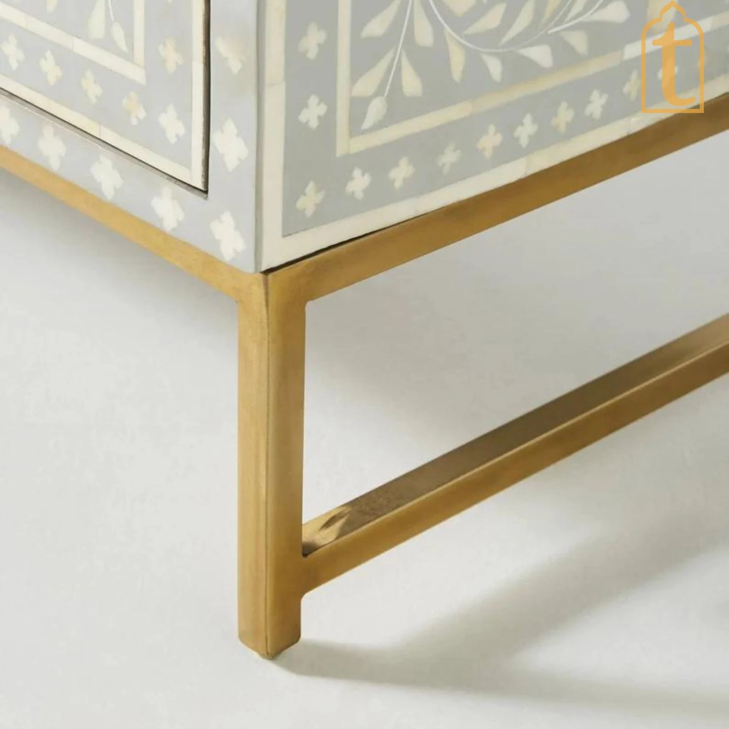 Bone Inlay Sideboard/Bone Inlay Buffet Table, Cabinet Table,Storage Unit,Bone Moroccan Inlay 2 Drawers, Chest of Drawers,Bone Inlay Dresser,