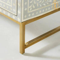 Bone Inlay Sideboard / Bone Inlay Buffet / Bone Inlay Cabinet / Storage Unit / Bone Moroccan Inlay 2 Drawers  /Bone Inlay Chest of Drawers / Bone Inlay Dresser.