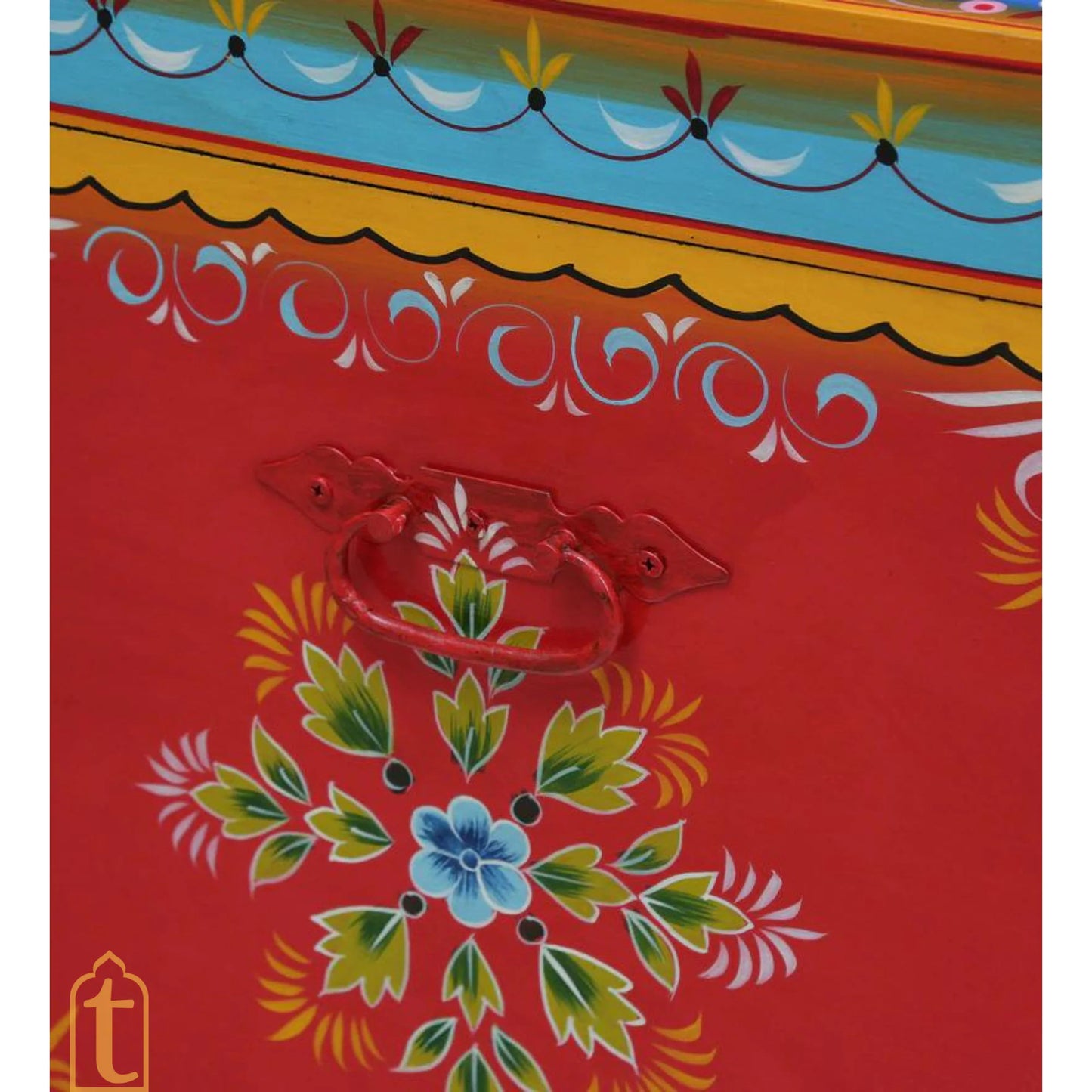 Wooden Indian storage trunk, treasure chest, furniture, home and living,Painted storage,Handpainted Indian Jewellery / Treasure Box. (Copy)