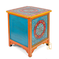 Wooden Indian Beautiful Drawer Side Table / Indian Chest Table / Hand Painted Furniture / Cabinet / Bedside / Side Décor.