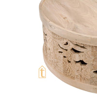 Wooden Crafted Artistic Carved Central Table,Rustic Furniture Table,Indian Vintage Table,Beautiful Cocktail Table,Side Cutting Table.