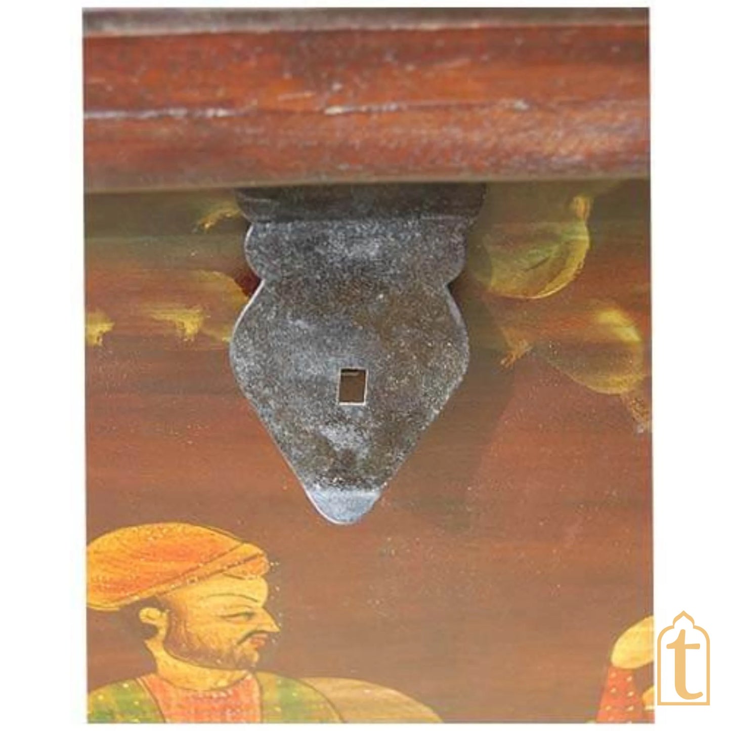 Indian wood storage trunk, treasure chest, furniture, home and living,Painted storage,Handpainted Indian Jewellery / Treasure Box.