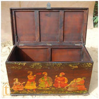 Indian Wood Storage Trunk / Treasure chest Furniture / Home and living room Décor / Hand Painted storage / Hand painted Indian storage Box / Treasure Box.