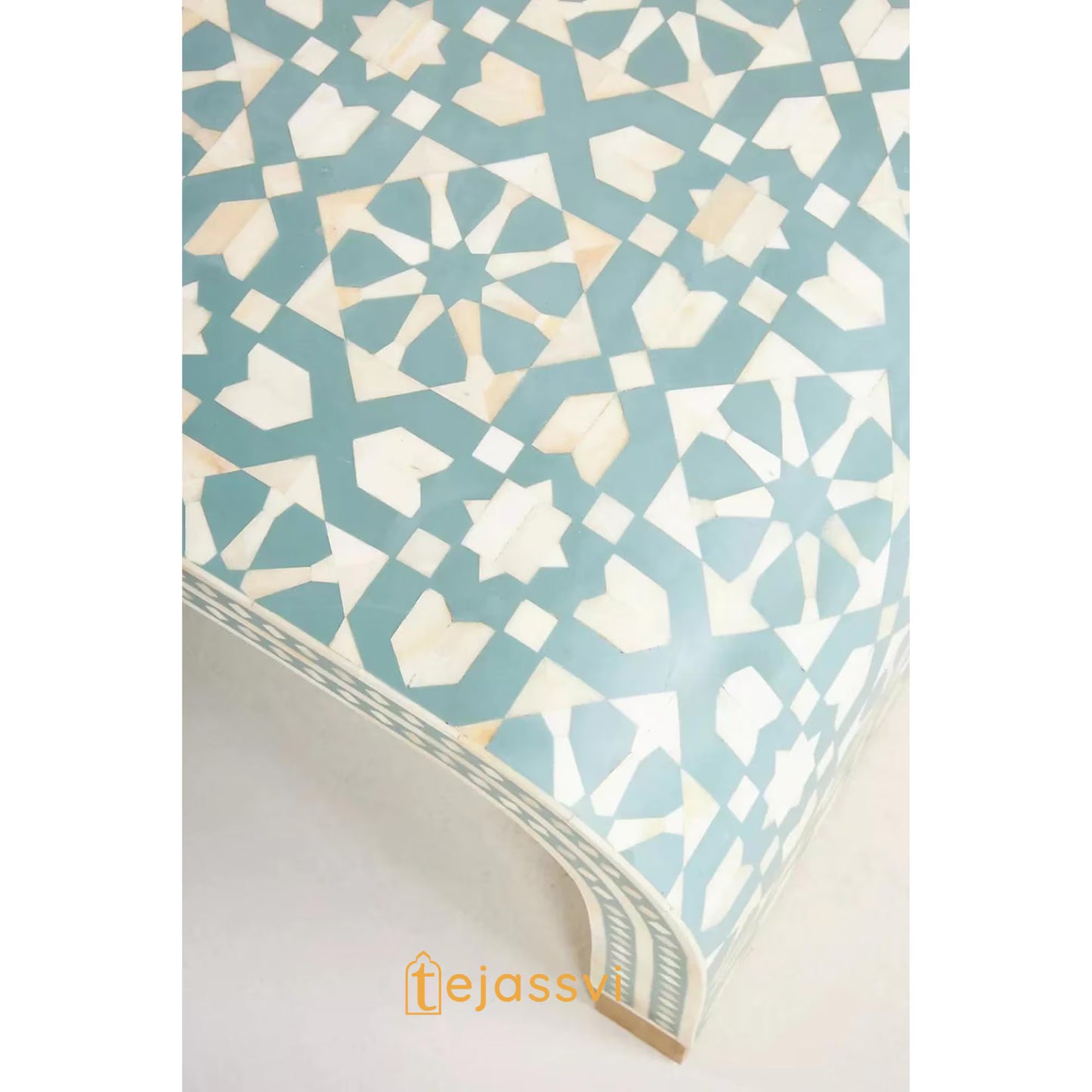 Handmade Wooden Console Table/Bone Inlay Table/Hall Way Entry Table/Bone Inlay Coffee Table/Bone Inlay Centre Table/Waterfall Coffee Table.