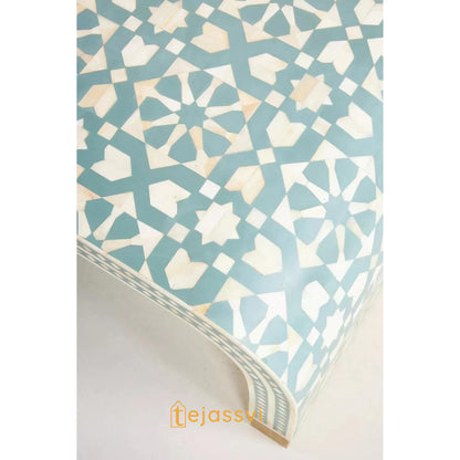 Handmade Wooden Console Table/Bone Inlay Table/Hall Way Entry Table/Bone Inlay Coffee Table/Bone Inlay Centre Table/Waterfall Coffee Table.