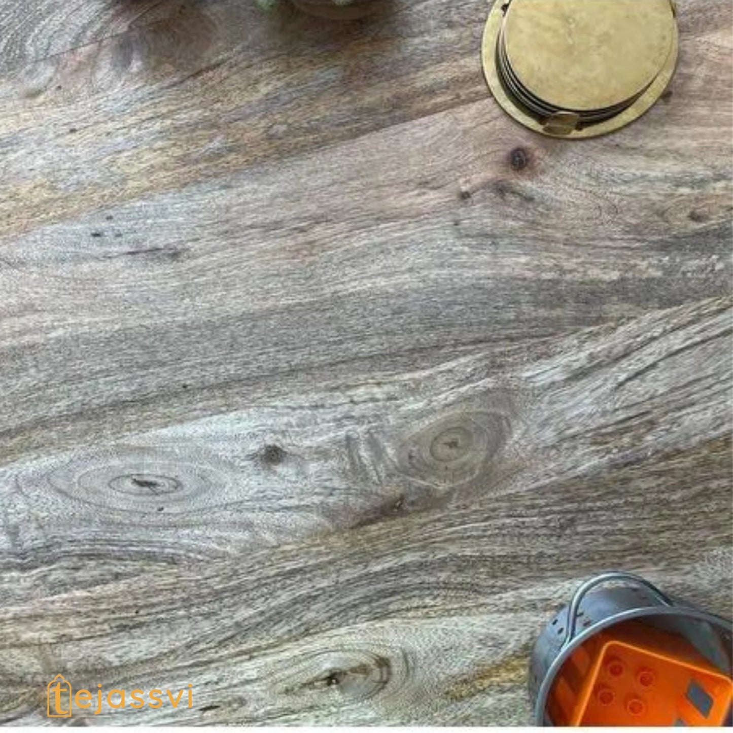 Coffee Table Wooden Cocktail Table Unique Coffee Table Handmade Round Center Table Indian Handcrafted Art Barrel Shape Living Room End Table