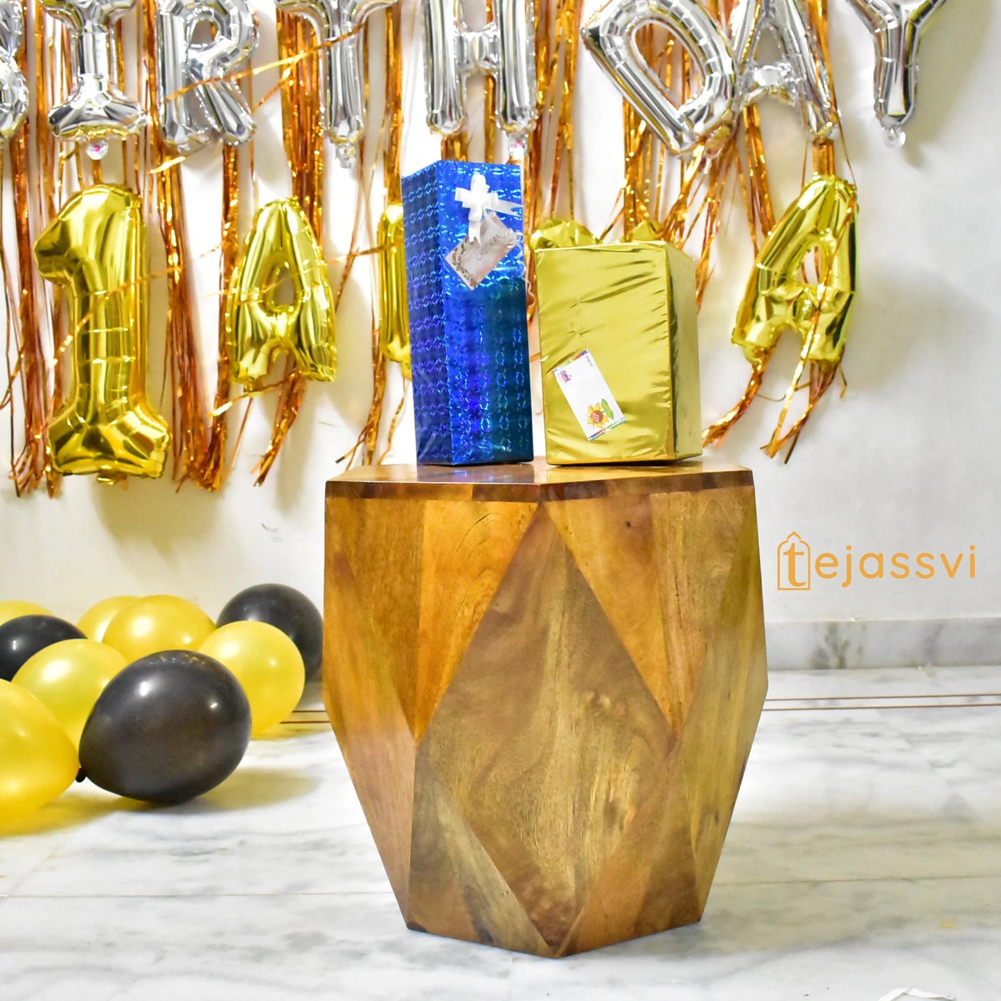 Wood Table Diamond Shape wooden Coffee Table Unique Cocktail table Beautifully Handmade Home Decor End Table Indian Art Furniture..