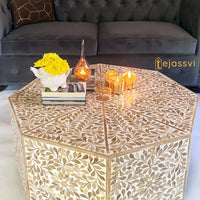 Wooden Octagonal Coffee Table/Side Tables/Center Table/End Tables/Wooden Coffee Table/Cocktail Table/Handmade Wood Inlay Table/Coffee Table