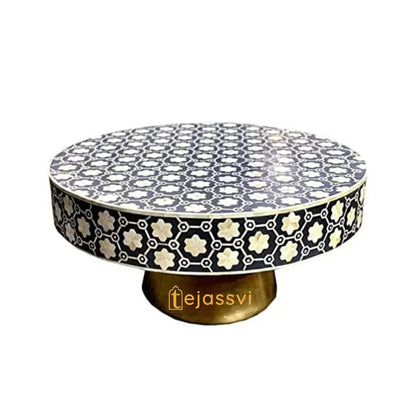 Wooden Floral Design Coffee Table/Center Table/Bone Inlay Round Coffee Table/Wooden Coffee Table, Bone Inlay Cocktail Table/MOP Inlay Table.