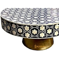 Wooden Floral Design Coffee Table / Center Table / Bone Inlay Round Coffee Table / Wooden Coffee Table / Bone Inlay Cocktail Table / MOP Inlay Table.