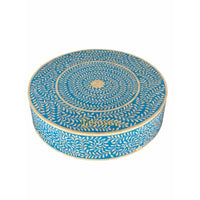 Wooden Floral Design Round Coffee Table / Bone Inlay Coffee Table / Wooden Center Table / Bone Inlay Table / Bone Centre Table / Bone Inlay Cocktail Table.