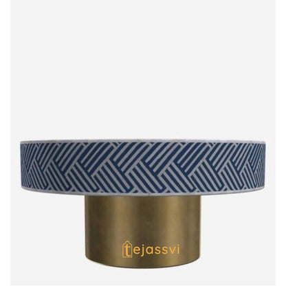 BONE Inlay Round Coffee Table/Centre Table, Bone Inlay Stripe Round Coffee Table Handmade Bone Inlay Modern Pattern Furniture Cocktail Table