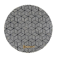 Bone Inlay Strip Design Round Coffee Table / Round Centre Table / Bone Inlay Round Coffee Table / Handmade Bone Inlay Modern Pattern Furniture Cocktail Table.